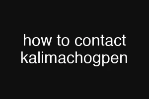 how to contact kalimachogpen